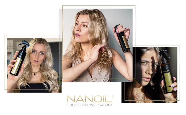 Nanoil polecany spray do stylizacji włosów 